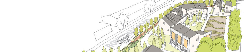 Chapeltown Cohousing buildings and shared outdoor space