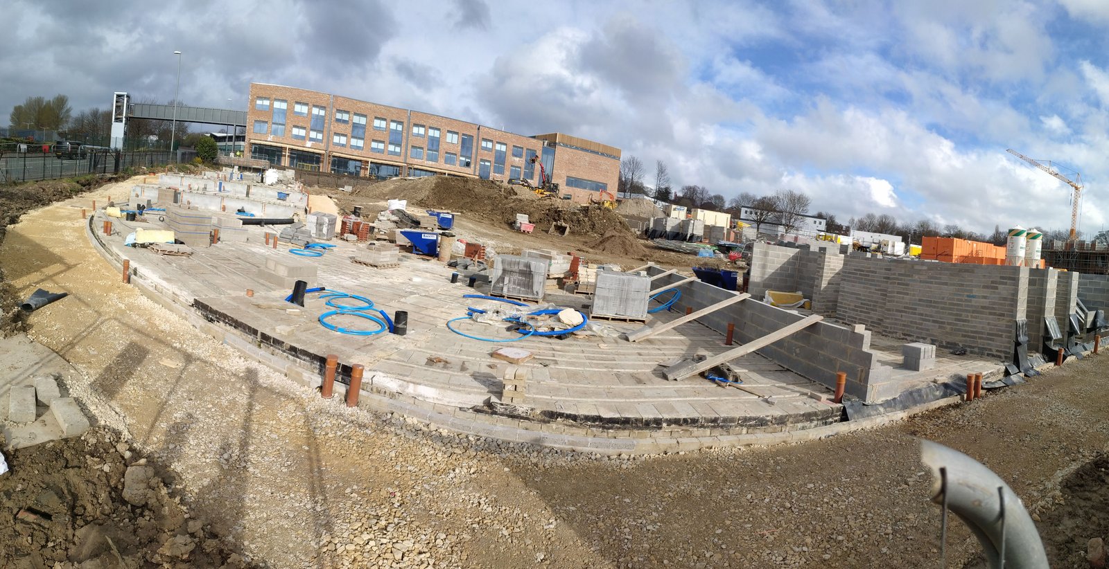 Construction underway, March 2020