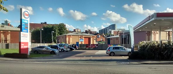 The view from our front door with St James's Hospital on the horizon